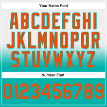 Laden Sie das Bild in den Galerie-Viewer, Custom Stitched White Orange-Aqua Fade Fashion Sports Pullover Sweatshirt Hoodie