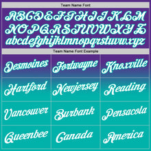 Load image into Gallery viewer, Custom Stitched Purple White-Aqua Fade Fashion Sports Pullover Sweatshirt Hoodie