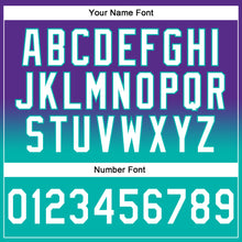 Load image into Gallery viewer, Custom Stitched Purple White-Aqua Fade Fashion Sports Pullover Sweatshirt Hoodie