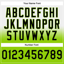 Laden Sie das Bild in den Galerie-Viewer, Custom Stitched White Black-Neon Green Fade Fashion Sports Pullover Sweatshirt Hoodie