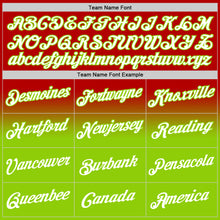 Charger l'image dans la galerie, Custom Stitched Red White-Neon Green Fade Fashion Sports Pullover Sweatshirt Hoodie