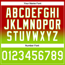 Charger l'image dans la galerie, Custom Stitched Red White-Neon Green Fade Fashion Sports Pullover Sweatshirt Hoodie