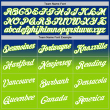 Charger l'image dans la galerie, Custom Stitched Royal White-Neon Green Fade Fashion Sports Pullover Sweatshirt Hoodie