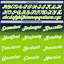 Load image into Gallery viewer, Custom Stitched Navy White-Neon Green Fade Fashion Sports Pullover Sweatshirt Hoodie