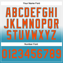 Laden Sie das Bild in den Galerie-Viewer, Custom Stitched White Orange-Panther Blue Fade Fashion Sports Pullover Sweatshirt Hoodie