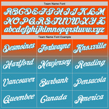 Load image into Gallery viewer, Custom Stitched Orange White-Panther Blue Fade Fashion Sports Pullover Sweatshirt Hoodie