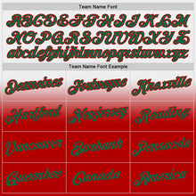 Laden Sie das Bild in den Galerie-Viewer, Custom Stitched White Kelly Green-Red Fade Fashion Sports Pullover Sweatshirt Hoodie