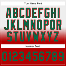 Laden Sie das Bild in den Galerie-Viewer, Custom Stitched White Kelly Green-Red Fade Fashion Sports Pullover Sweatshirt Hoodie