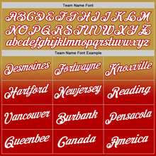 Load image into Gallery viewer, Custom Stitched Old Gold White-Red Fade Fashion Sports Pullover Sweatshirt Hoodie