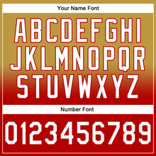 Load image into Gallery viewer, Custom Stitched Old Gold White-Red Fade Fashion Sports Pullover Sweatshirt Hoodie