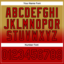 Laden Sie das Bild in den Galerie-Viewer, Custom Stitched Old Gold Red-Black Fade Fashion Sports Pullover Sweatshirt Hoodie