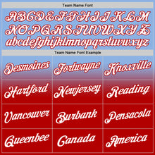 Load image into Gallery viewer, Custom Stitched Light Blue White-Red Fade Fashion Sports Pullover Sweatshirt Hoodie