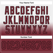 Laden Sie das Bild in den Galerie-Viewer, Custom Stitched White Burgundy-Black Fade Fashion Sports Pullover Sweatshirt Hoodie