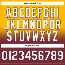 Load image into Gallery viewer, Custom Stitched Gold White-Burgundy Fade Fashion Sports Pullover Sweatshirt Hoodie