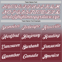 Load image into Gallery viewer, Custom Stitched Gray White-Burgundy Fade Fashion Sports Pullover Sweatshirt Hoodie