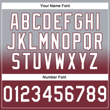 Load image into Gallery viewer, Custom Stitched Gray White-Burgundy Fade Fashion Sports Pullover Sweatshirt Hoodie