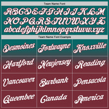 Load image into Gallery viewer, Custom Stitched Teal White-Burgundy Fade Fashion Sports Pullover Sweatshirt Hoodie