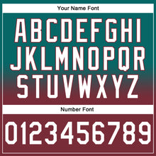 Load image into Gallery viewer, Custom Stitched Teal White-Burgundy Fade Fashion Sports Pullover Sweatshirt Hoodie