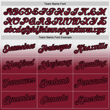 Laden Sie das Bild in den Galerie-Viewer, Custom Stitched White Crimson-Black Fade Fashion Sports Pullover Sweatshirt Hoodie