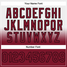 Laden Sie das Bild in den Galerie-Viewer, Custom Stitched White Crimson-Black Fade Fashion Sports Pullover Sweatshirt Hoodie