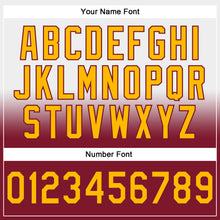 Laden Sie das Bild in den Galerie-Viewer, Custom Stitched White Gold-Crimson Fade Fashion Sports Pullover Sweatshirt Hoodie