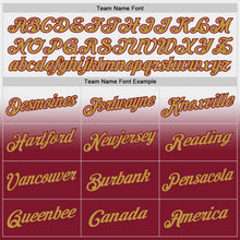 Laden Sie das Bild in den Galerie-Viewer, Custom Stitched White Old Gold-Crimson Fade Fashion Sports Pullover Sweatshirt Hoodie