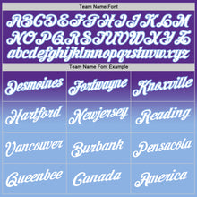 Load image into Gallery viewer, Custom Stitched Purple White-Light Blue Fade Fashion Sports Pullover Sweatshirt Hoodie