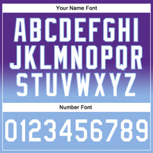 Load image into Gallery viewer, Custom Stitched Purple White-Light Blue Fade Fashion Sports Pullover Sweatshirt Hoodie