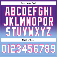 Load image into Gallery viewer, Custom Stitched Purple White Light Blue-Pink Fade Fashion Sports Pullover Sweatshirt Hoodie