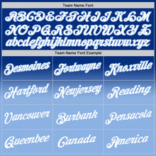 Load image into Gallery viewer, Custom Stitched Royal White-Light Blue Fade Fashion Sports Pullover Sweatshirt Hoodie