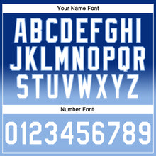 Load image into Gallery viewer, Custom Stitched Royal White-Light Blue Fade Fashion Sports Pullover Sweatshirt Hoodie