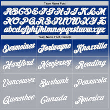 Charger l'image dans la galerie, Custom Stitched Royal White-Gray Fade Fashion Sports Pullover Sweatshirt Hoodie