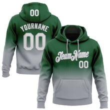Laden Sie das Bild in den Galerie-Viewer, Custom Stitched Green White-Gray Fade Fashion Sports Pullover Sweatshirt Hoodie