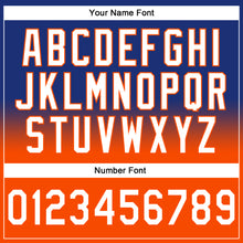 Load image into Gallery viewer, Custom Stitched Royal White-Orange Fade Fashion Sports Pullover Sweatshirt Hoodie