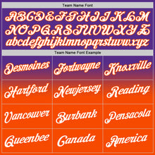 Load image into Gallery viewer, Custom Stitched Purple White-Orange Fade Fashion Sports Pullover Sweatshirt Hoodie