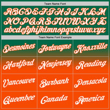 Load image into Gallery viewer, Custom Stitched Kelly Green White-Orange Fade Fashion Sports Pullover Sweatshirt Hoodie