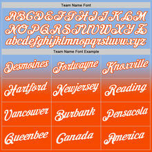 Load image into Gallery viewer, Custom Stitched Light Blue White-Orange Fade Fashion Sports Pullover Sweatshirt Hoodie