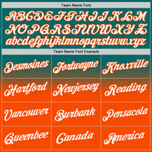 Load image into Gallery viewer, Custom Stitched Teal White-Orange Fade Fashion Sports Pullover Sweatshirt Hoodie