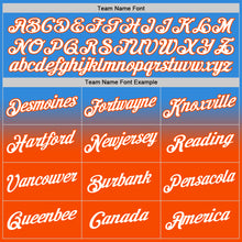 Load image into Gallery viewer, Custom Stitched Powder Blue White-Orange Fade Fashion Sports Pullover Sweatshirt Hoodie