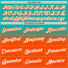 Загрузить изображение в средство просмотра галереи, Custom Stitched Aqua White-Orange Fade Fashion Sports Pullover Sweatshirt Hoodie