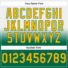 Laden Sie das Bild in den Galerie-Viewer, Custom Stitched White Gold-Kelly Green Fade Fashion Sports Pullover Sweatshirt Hoodie