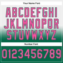 Laden Sie das Bild in den Galerie-Viewer, Custom Stitched White Pink-Kelly Green Fade Fashion Sports Pullover Sweatshirt Hoodie