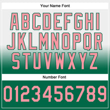 Laden Sie das Bild in den Galerie-Viewer, Custom Stitched White Medium Pink-Kelly Green Fade Fashion Sports Pullover Sweatshirt Hoodie