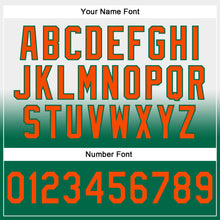 Laden Sie das Bild in den Galerie-Viewer, Custom Stitched White Orange-Kelly Green Fade Fashion Sports Pullover Sweatshirt Hoodie