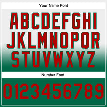 Laden Sie das Bild in den Galerie-Viewer, Custom Stitched White Red-Kelly Green Fade Fashion Sports Pullover Sweatshirt Hoodie