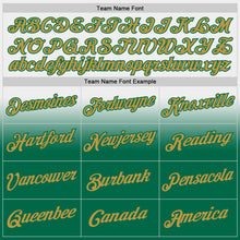 Laden Sie das Bild in den Galerie-Viewer, Custom Stitched White Old Gold-Kelly Green Fade Fashion Sports Pullover Sweatshirt Hoodie