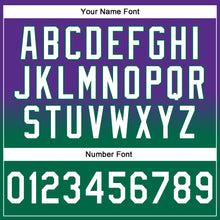 Load image into Gallery viewer, Custom Stitched Purple White-Kelly Green Fade Fashion Sports Pullover Sweatshirt Hoodie