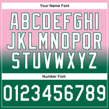 Laden Sie das Bild in den Galerie-Viewer, Custom Stitched Light Pink White-Kelly Green Fade Fashion Sports Pullover Sweatshirt Hoodie