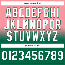 Laden Sie das Bild in den Galerie-Viewer, Custom Stitched Medium Pink White-Kelly Green Fade Fashion Sports Pullover Sweatshirt Hoodie