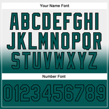 Laden Sie das Bild in den Galerie-Viewer, Custom Stitched White Midnight Green-Black Fade Fashion Sports Pullover Sweatshirt Hoodie